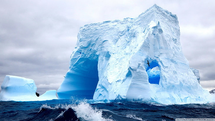 ice, iceberg, nature, landscape, sea, cold temperature, water, HD wallpaper