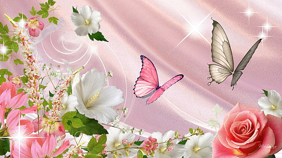 HD wallpaper: Abundance Of Flowers, flowers and butterflies wallpaper,  roses | Wallpaper Flare