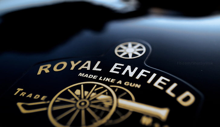HD wallpaper: Royal Enfield logo, macro, western script, close-up, text,  communication | Wallpaper Flare