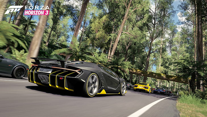 Forza Motorsport, Forza Horizon 3, Forest, Lamborghini, Lamborghini Centenario LP 770-4, HD wallpaper