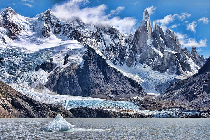 nature, glacier, Cerro Torre, snow, mountains, ice, Patagonia, HD wallpaper