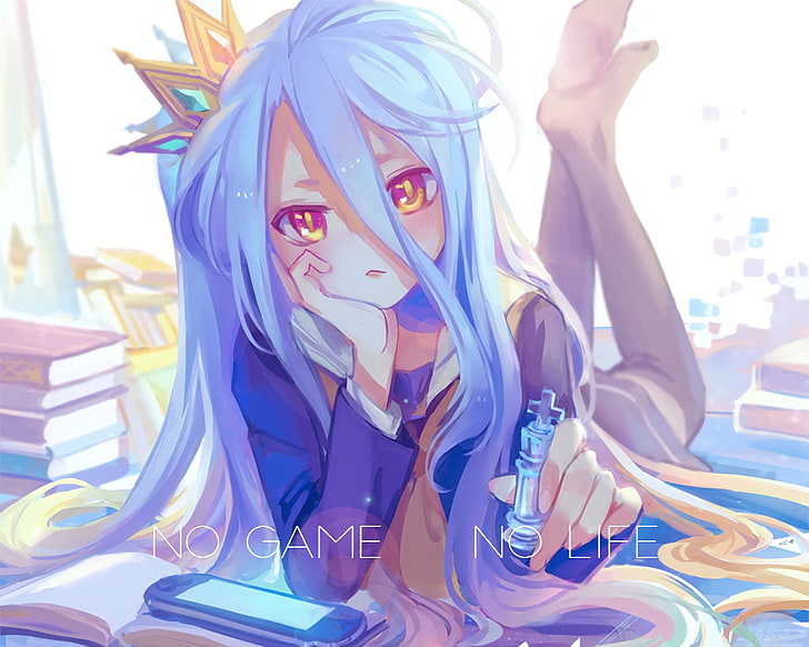 HD wallpaper: blue haired woman illustration, anime, No Game No Life, Shiro  (No Game No Life) | Wallpaper Flare