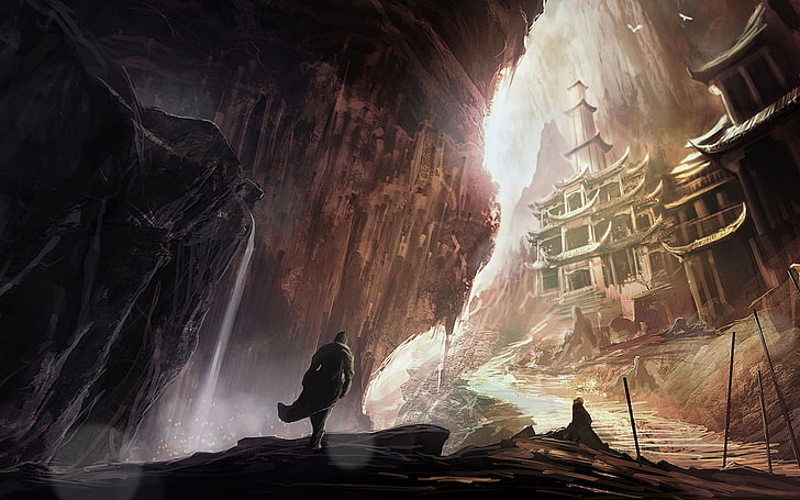 Assassin's Creed game scene illustration, artwork, digital art, HD wallpaper