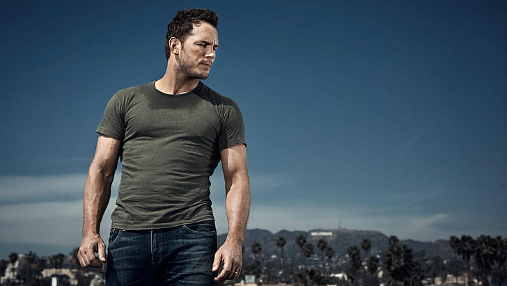 Chris Pratt, casual clothing, one person, real people, lifestyles, HD wallpaper