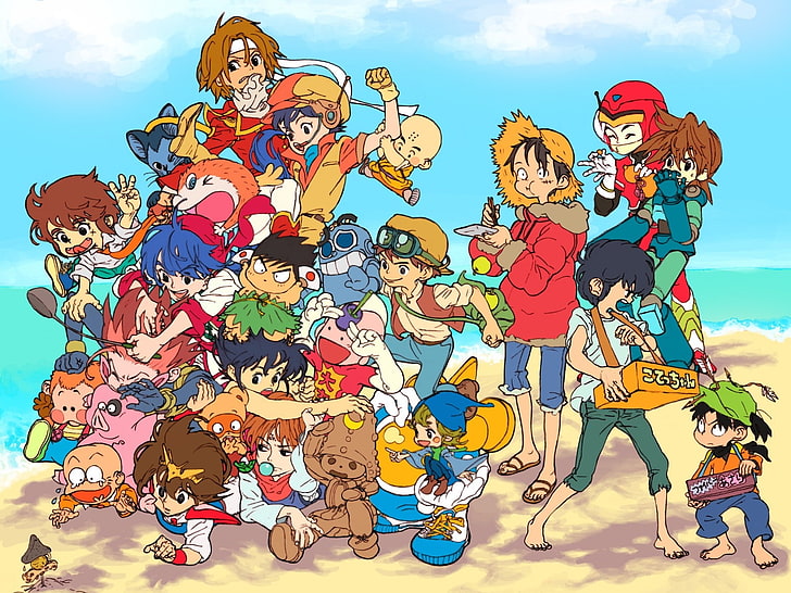one piece anime yu yu hakusho saint seiya rockman krillin Anime One Piece HD Art, HD wallpaper