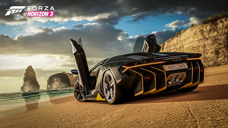 Forza Horizon 3, Lamborghini Centenario rear view, HD wallpaper