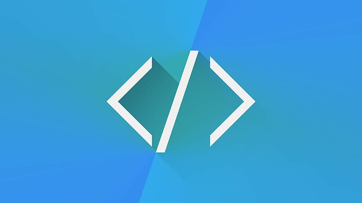programming, simplicity, blue, code, HTML, HD wallpaper
