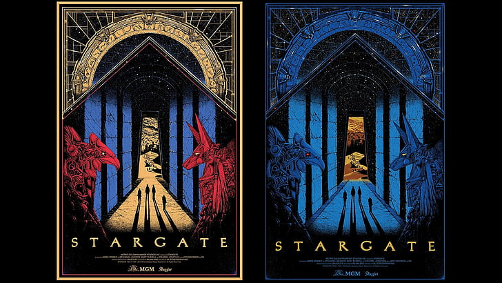 movies, movie poster, collage, Stargate