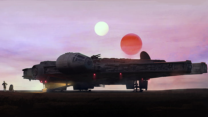 Star wars, Joseph Diaz, The Moment, Millenium falcon, HD wallpaper