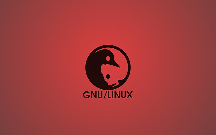 GNU Linux logo, minimalism, communication, text, no people, western script, HD wallpaper