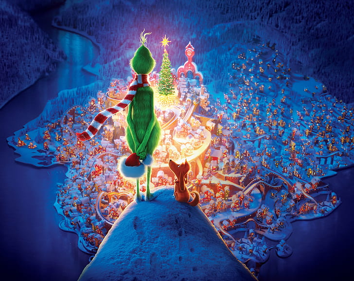 The Grinch Christmas holiday movie 2018, Cartoons, Others, Winter, HD wallpaper