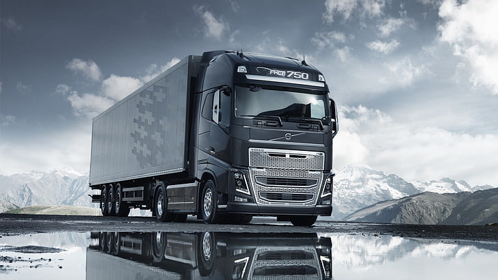 gray Volvo truck, Volvo FH16, trucks, lorry, vehicle, cloud - sky