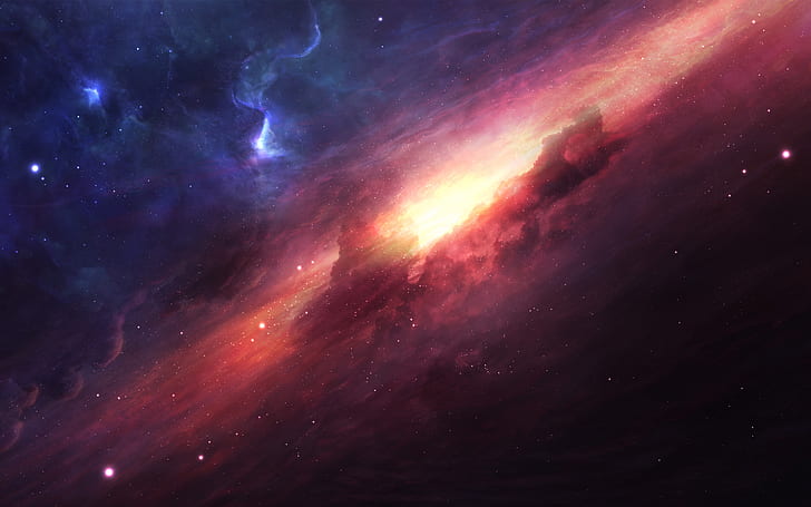 Digital Space Universe 4K 8K, Galaxy, Cosmic, Nebula, HD wallpaper