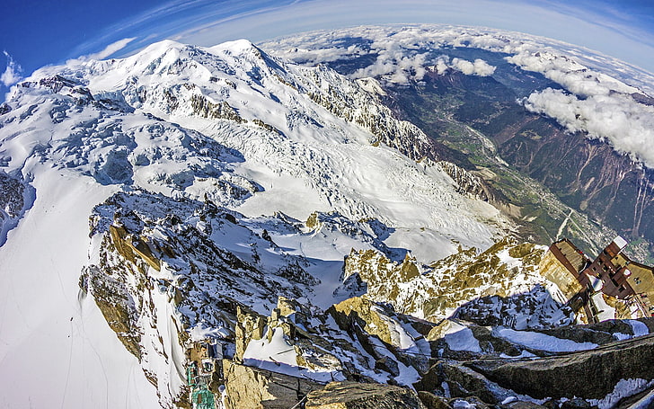 landscape, Mont Blanc, mountains, nature, snow, cold temperature, HD wallpaper