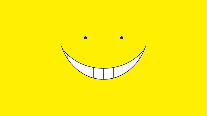 ansatsu kyoushitsu anime assassination classroom, yellow, anthropomorphic smiley face