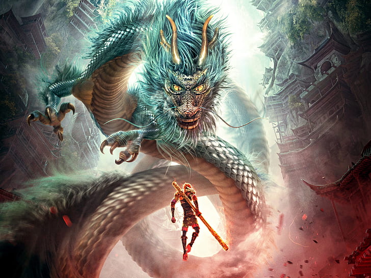HD wallpaper: Monkey King: Hero is Back, fight dragon | Wallpaper Flare