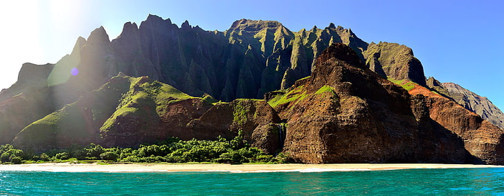 landscape, nature, Hawaii, island, water, rock, rock - object, HD wallpaper