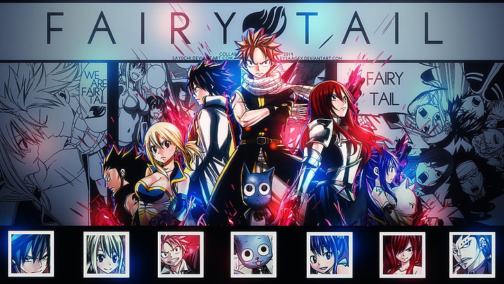 Anime, Fairy Tail, Charles (Fairy Tail), Erza Scarlet, Gajeel Redfox, HD wallpaper