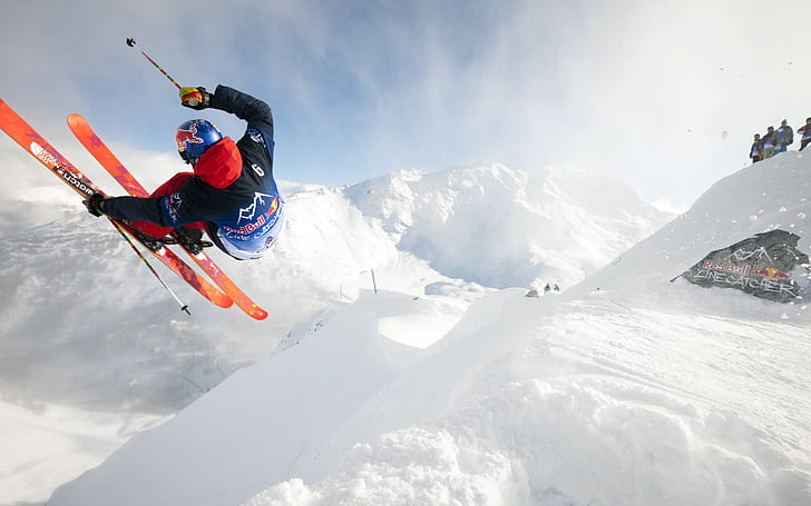 sonw, sking, sports, skiing person, HD wallpaper