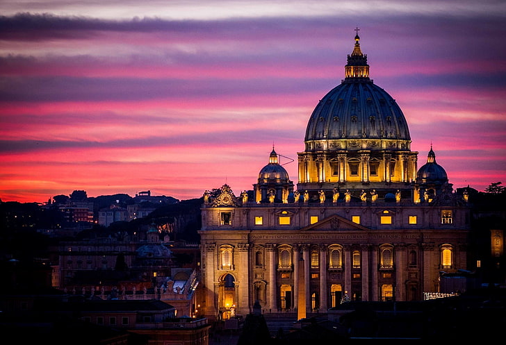 Saint Paul Cathedral Vatican City, rome, italy, st peters basilica, HD wallpaper