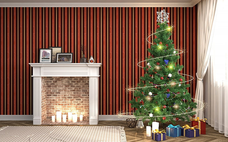 Christmas ornaments, christmas tree, celebration, holiday, christmas decoration, HD wallpaper