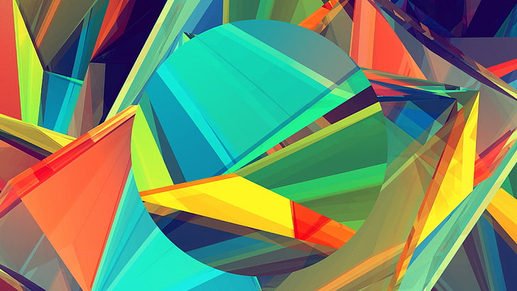 abstract painting, Justin Maller, digital art, material style, HD wallpaper