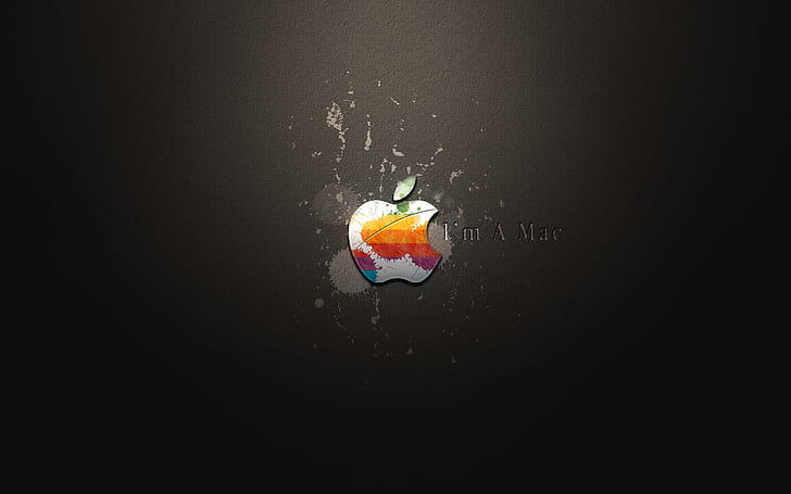 I am A Mac, apple logo, logo apple, background, desktop HD wallpaper