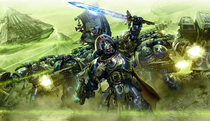 battle, Warhammer 40k, monolith, Ultramarines, HD wallpaper