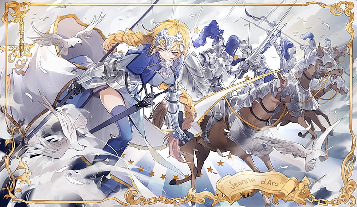 joan of arc in battle wallpaper