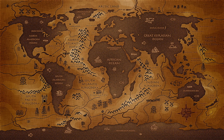 Hd Wallpaper Map Old World Map No People Pattern History