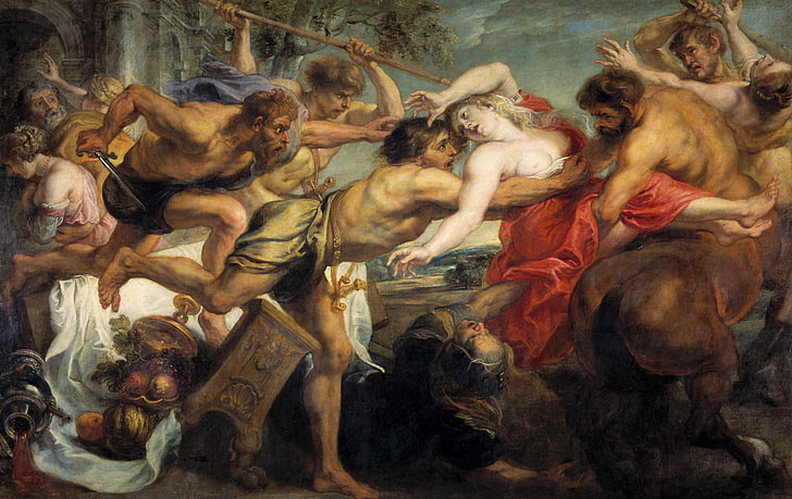 picture, Peter Paul Rubens, mythology, Pieter Paul Rubens, Battle of the Lapiths and Centaurs, HD wallpaper