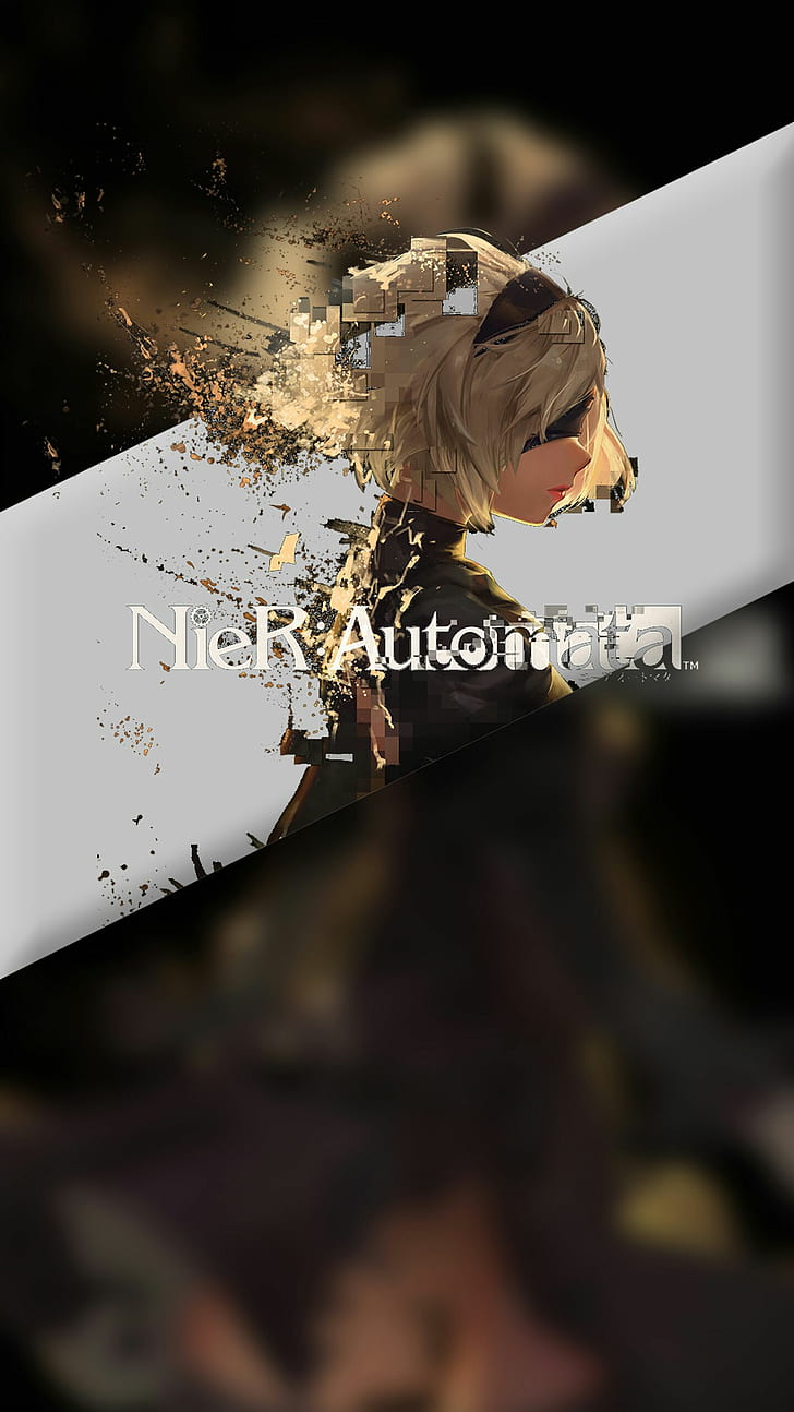 with icon, 2B (Nier: Automata), anime girls, blonde, HD wallpaper