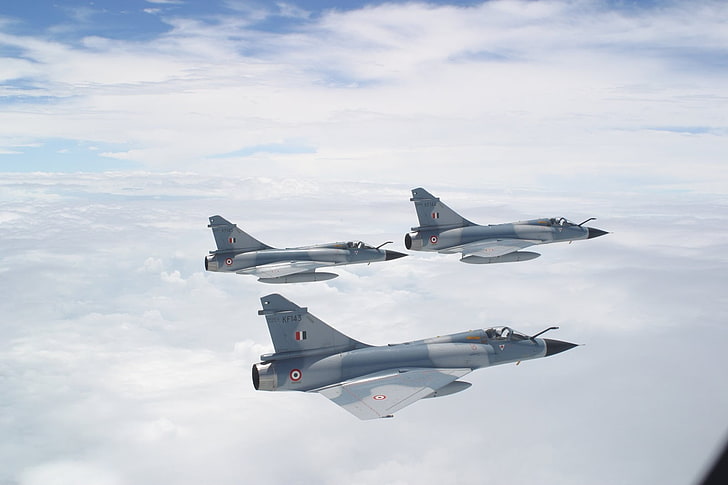 Dassault Mirage 2000, Indian Air Force, sky, air vehicle, airplane, HD wallpaper