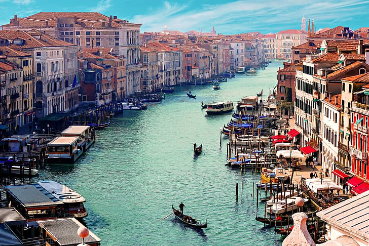 HD wallpaper: city, river, buildings, boat, venice | Wallpaper Flare