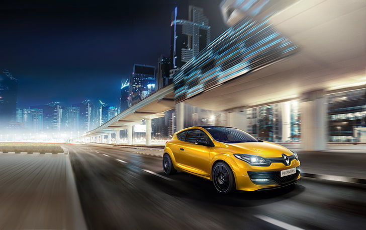 5k, Renault Megane RS, 2018 Cars, motion, blurred motion, transportation, HD wallpaper