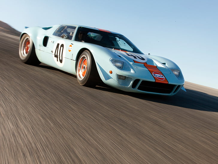 Hd Wallpaper 1968 Classic Ford Gt40 Gulf Oil Le Mans Race Racing Wallpaper Flare