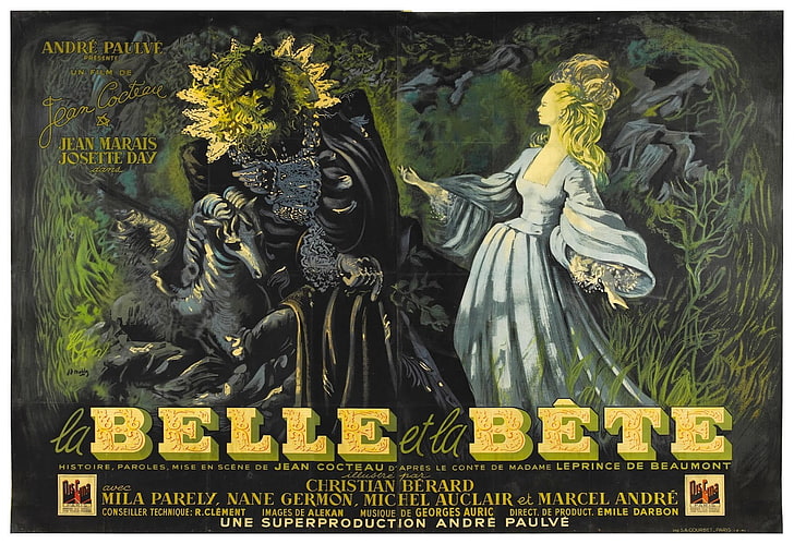 La Belle et la Bete poster, Film posters, La Belle et la Bête, HD wallpaper