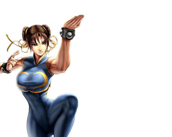 Street Fighter Alpha Chun-Li wallpaper, girl, posture, muscle, HD wallpaper