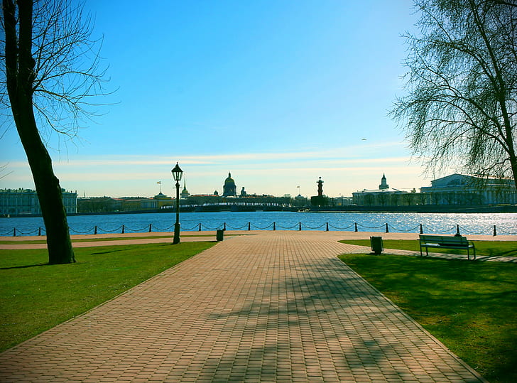 Neva, Saint-Petersburg, the sun, Saint Petersburg, Peter and Paul fortress