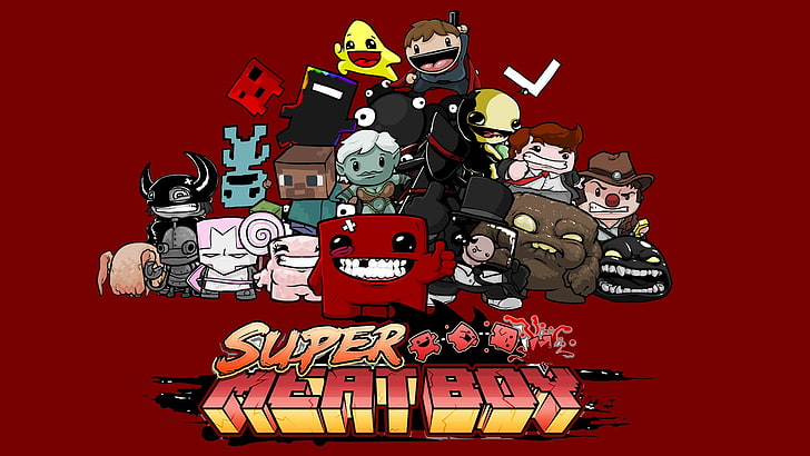 Super Meatboy wallpaper, the game, wallpapers, 1920x1080, super meat boy, HD wallpaper