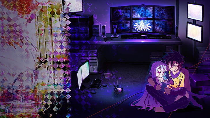 Shiro (No Game No Life), anime, Sora (No Game No Life), HD wallpaper