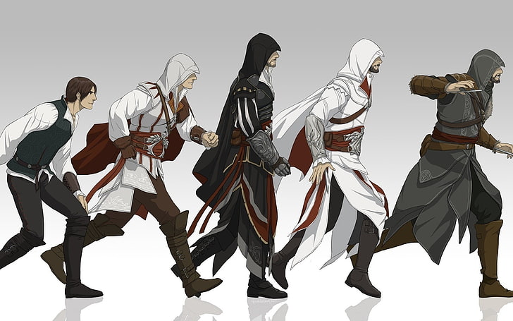 Assassin's Creed character collage, Ezio Auditore da Firenze, HD wallpaper