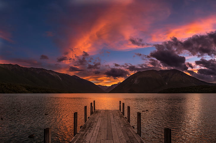 Sunset At Lake Rotoiti New Zealand