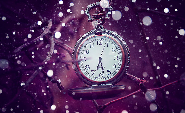 HD wallpaper: Time Is Running Out, round white and gold-colored pocket watch  | Wallpaper Flare