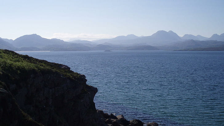 Scotl - Gair Loch, sea loch, scotland, lakes, lochs, 3d and abstract