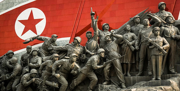 military, Monument, Monuments, North Korea, Propaganda, soldier, HD wallpaper