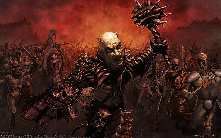zombies wallpaper, Army, Demons, CG Wallpapers, Death Knight, HD wallpaper