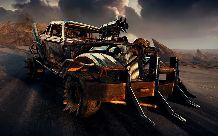 Hd Wallpaper Fury Road Game Mad Max Car Illustration Desert Road Rage Wallpaper Flare