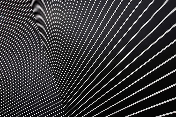 HD wallpaper: black and white stripes, lines, pattern, full frame ...