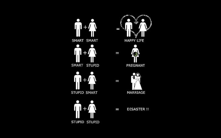 HD wallpaper: Marriage Funny, couple, smart, stupid | Wallpaper Flare